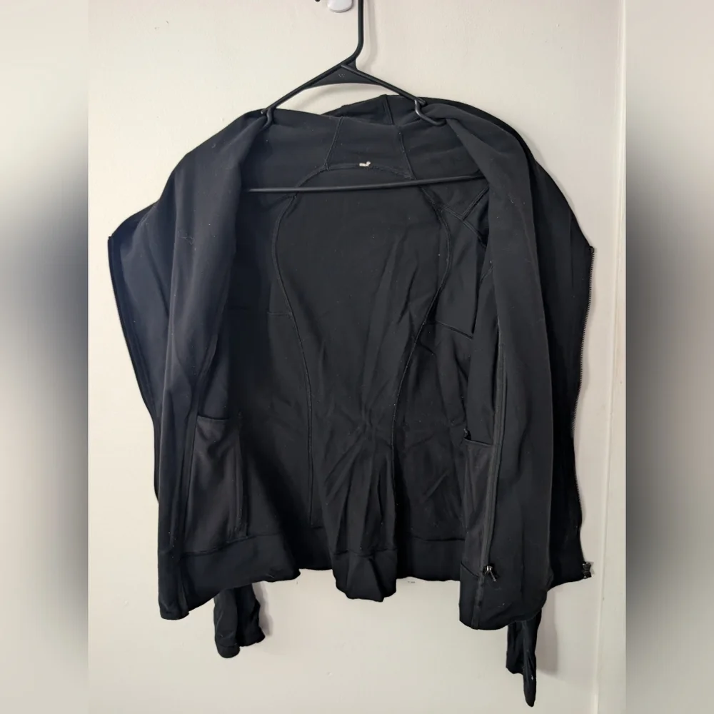 Lululemon Bhakti Yoga Jacket Black‎ Full Zip Size 9